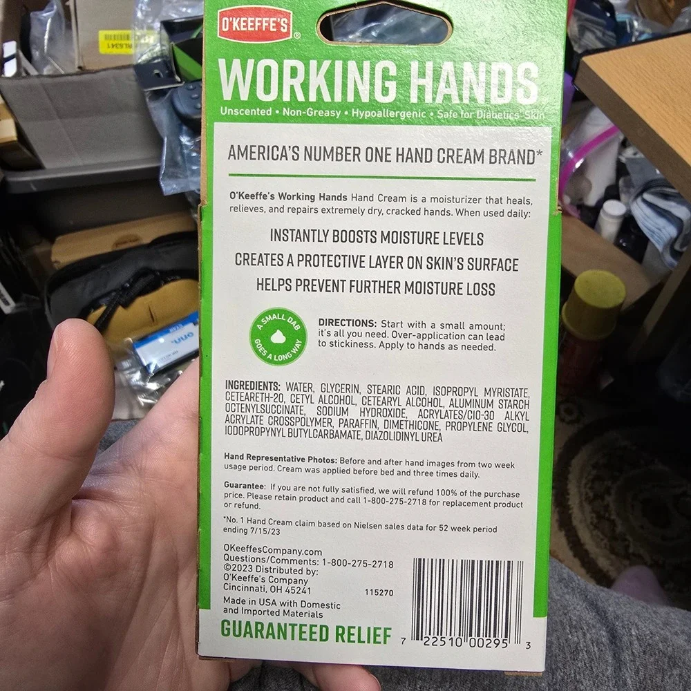 OKeeffes Working Hands Cream 2 Pack Travel Size 1oz Tubes Dry Cracked Relief